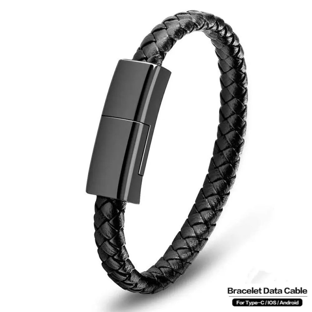 Ladekabel Armband: Ideal Für Reisen und Bürogebrauch-Stylisches Ladekabel im Armband-Design. Flexibel, robust und immer griffbereit. Ideal für unterwegs. Jetzt bestellen und clever laden!