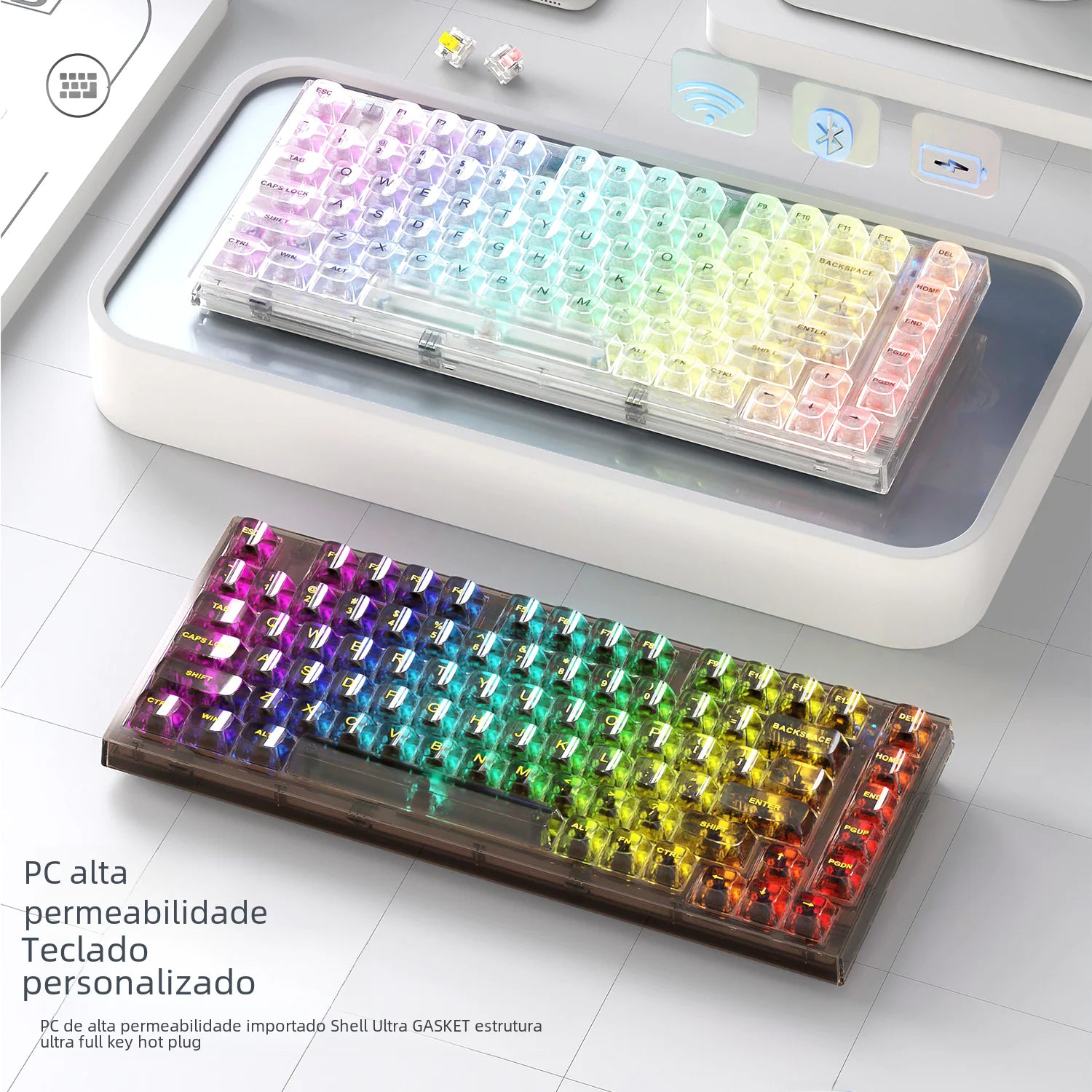 kabellose Tastatur für Gaming und Arbeiten mit Stil-Erleben Sie Komfort und Stil mit der kabellosen Tastatur New Alliance X75! Sie bietet RGB-Beleuchtung und präzises Tippgefühl. Jetzt kaufen!
